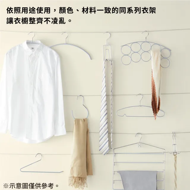 【NITORI 宜得利家居】拱形衣架 防滑衣架 5入 LB2s01 WH 5P(拱型衣架 防滑衣架 衣架)