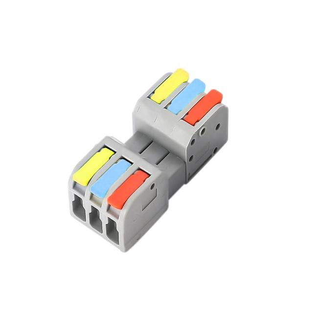 【青禾坊】對接式3進3出-D33C 接頭-10入 接線端子 快接端子 電火布 絕緣膠帶 配線 