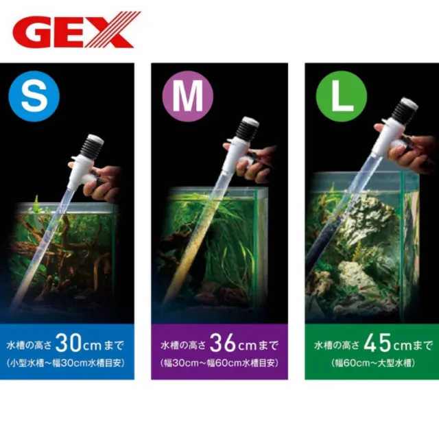 【GEX】日本五味 S號 洗砂器 可調水量換水器/虹吸管/換水清潔無死角(抽水清潔最佳幫手P25S)
