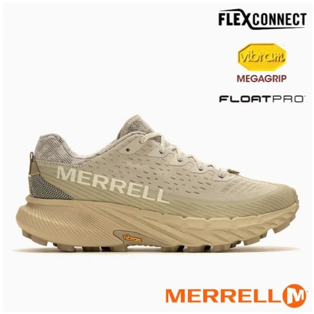 MERRELL 女 AGILITY PEAK 5 輕量越野健行鞋.透氣登山鞋.戶外休閒運動鞋(ML067802 奶茶色)