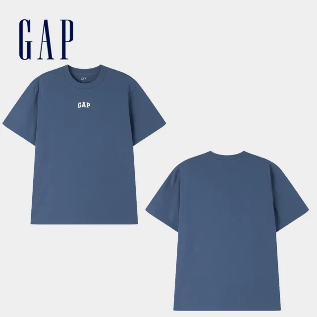 【GAP】男女同款 Logo純棉圓領短袖T恤-多款任選(608927&496364&608954)