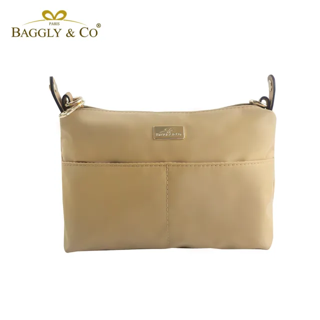 【BAGGLY&CO】輕量防潑水防盜內包化妝包(卡其色)