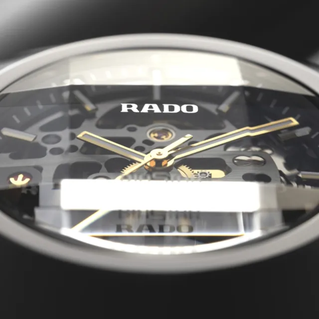 【Rado 雷達表】全台限量 官方授權 DiaStar鑽星機械鏤空款38㎜-加上鍊機7豪禮 R01(R12162153)