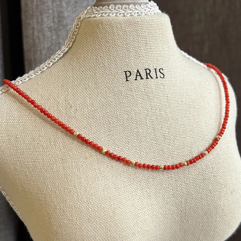 【KARAT】天然 2-3 MM 紅珊瑚 項鍊