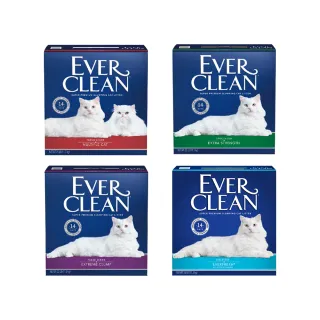 【EverClean 藍鑽】強效凝結除臭貓砂25LB-2入組(美規)