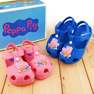 【童鞋城堡】童鞋 中童 護址涼鞋 佩佩豬(PG4580-藍/粉)