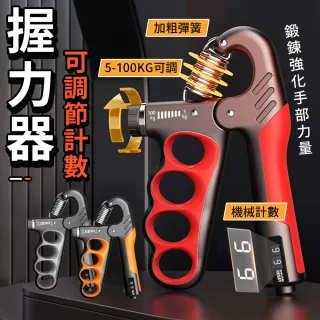 【YORI優里】專業級 可計數握力器(可調100公斤 機械計數握力器 手腕訓練 練手力 運動健身器)