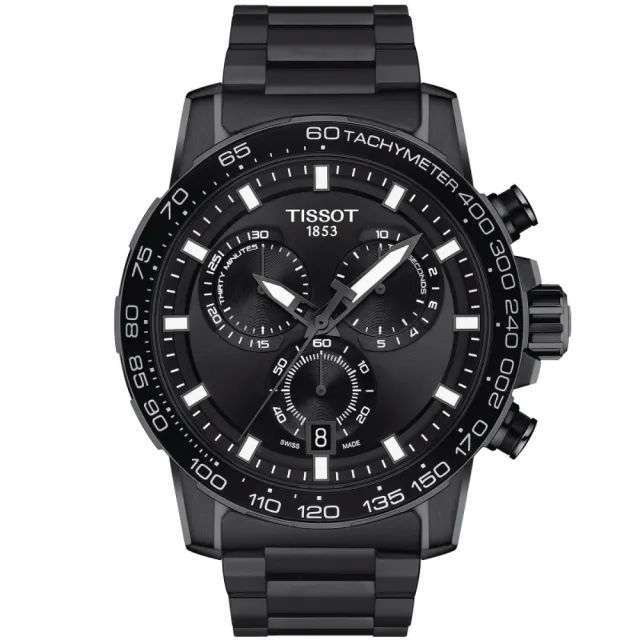 【TISSOT 天梭 官方授權】SUPERSPORT CHRONO 三眼計時石英腕錶 禮物推薦 送禮首選(T1256173305100)