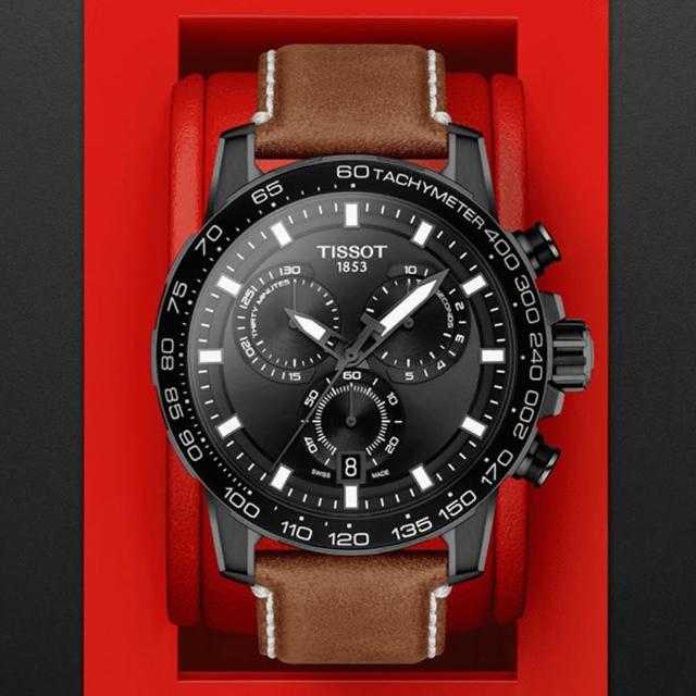 【TISSOT 天梭】SUPERSPORT CHRONO 三眼計時石英腕錶 618 週年慶 畢業禮物(T1256173605101)