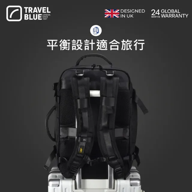 【Travelblue 藍旅】雙11 Travel Blue 藍旅TB3090 JOURNEY-black 旅行款背包-黑(車麗屋)