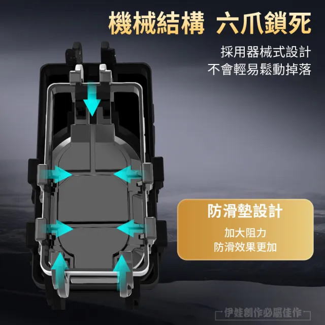 【IDREES 伊德萊斯】八爪專業減震防盜機車手機架 CA-22(導航支架 摩托車支架 後視鏡手機支架)