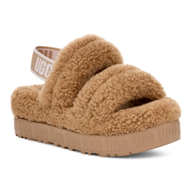 【UGG】女鞋/涼鞋/厚底鞋/毛毛涼鞋/Oh Fluffita(沙色-UG1120876SAN)