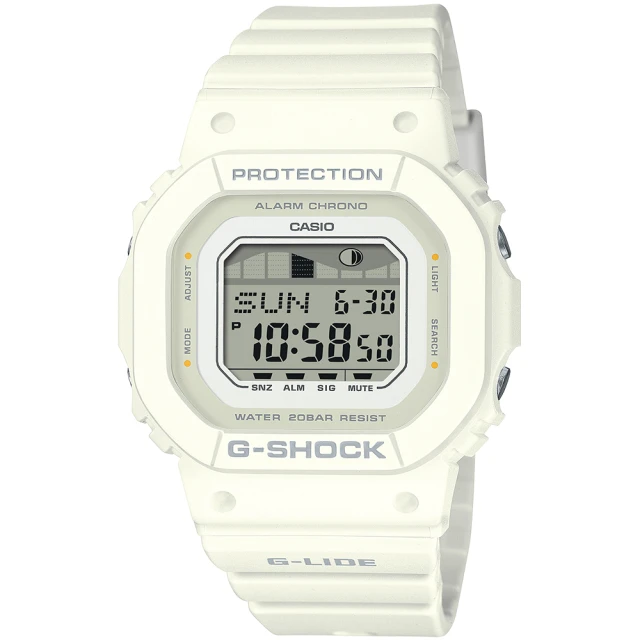 CASIO 卡西歐 G-SHOCK 纖薄輕巧 衝浪潮汐圖電子錶 禮物 開學(GLX-S5600-7B)