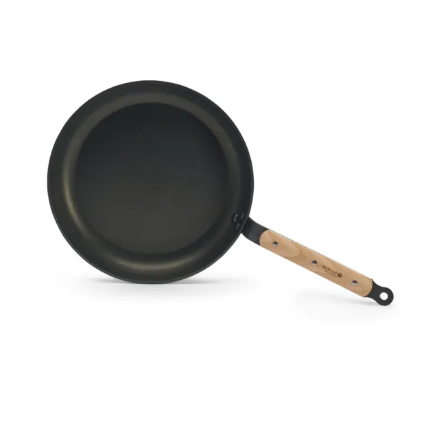 【de Buyer 畢耶】CHOC原木柄系列 平底不沾鍋32cm-適用IH爐