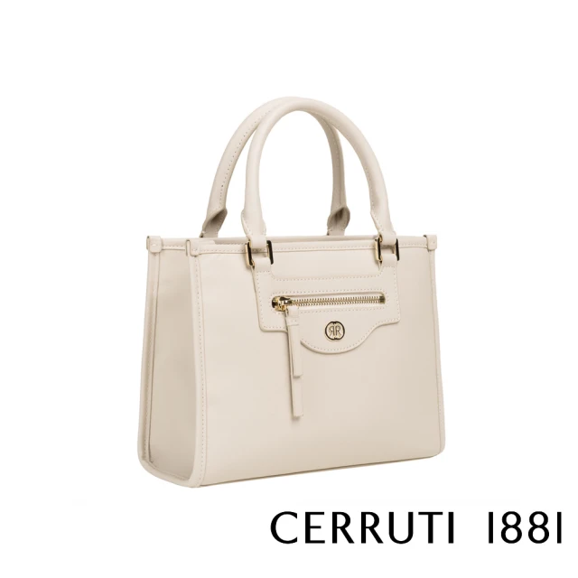 Cerruti 1881Cerruti 1881 義大利頂級小牛皮手提包側背包(白色 CEBA06677M)