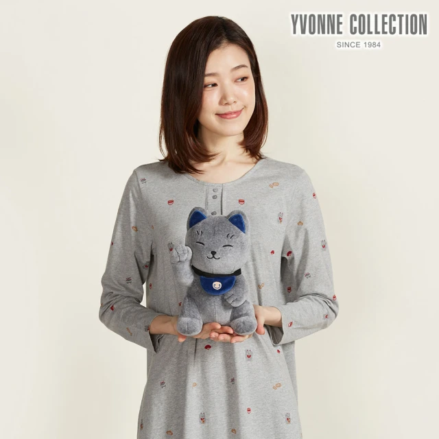 YVONNE 以旺傢飾YVONNE 以旺傢飾 招財貓小玩偶-岩石灰