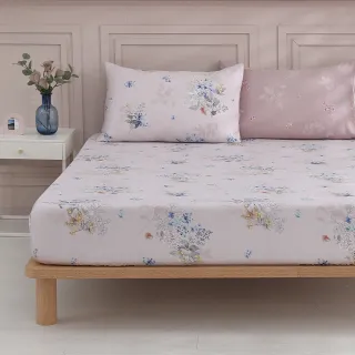 【Tonia Nicole 東妮寢飾】環保印染100%萊賽爾天絲床包枕套組-芙蘿拉之吻(雙人)