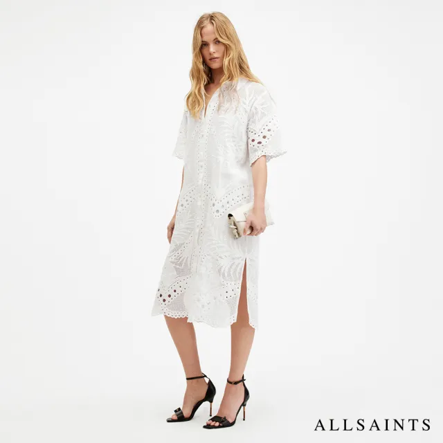 【ALLSAINTS】MERIA 人造絲刺繡洋裝 WD368Y(舒適版型)