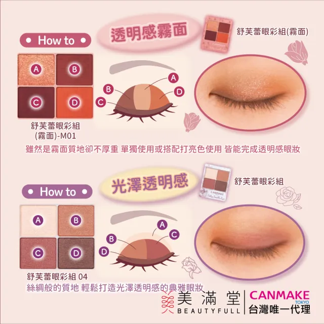 【CANMAKE】舒芙蕾眼彩組 - 霧面版(眼影盤)