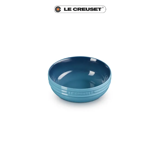 【Le Creuset】瓷器輕虹霓彩系列深圓盤13cm(水手藍)