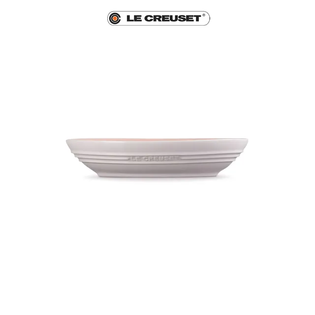 【Le Creuset】瓷器輕虹霓彩系列橢圓深盤23cm(貝殼粉)