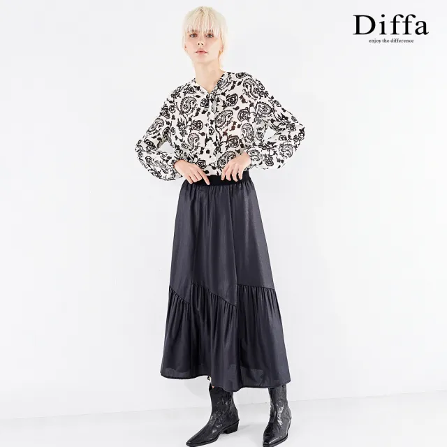 【Diffa】美型剪裁設計長寬裙-女