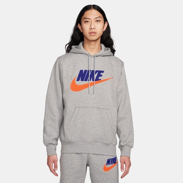 【NIKE 耐吉】長袖帽T 連帽上衣_男_灰色_AS M NK CLUB BB PO CHNL FTRA(FN3105063)