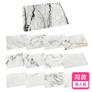 【收納王妃】台灣製造 大理石紋系列 硬式珪藻土地墊 吸水 速乾 腳踏墊 浴室地墊 2入組(約 60x39x0.9cm)