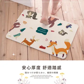 【收納王妃】台灣製造 北歐風系列 硬式珪藻土地墊 吸水 速乾 腳踏墊 浴室地墊 2入組(約 60x39x0.9cm)
