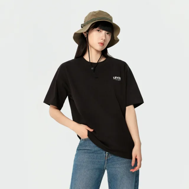 【LEVIS 官方旗艦】男女同款 涼感字體LOGO短袖Tee / 210G厚棉 熱賣單品 000S1-0001