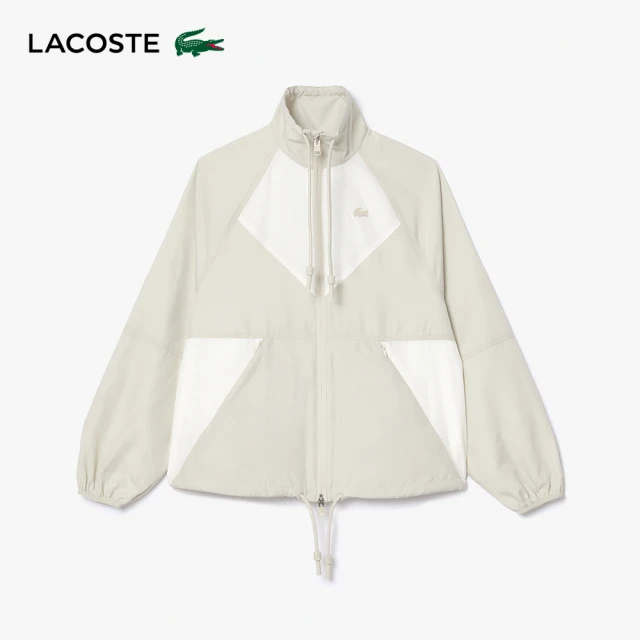 LACOSTE 女裝-短版撞色明線夾克(深綠色)好評推薦