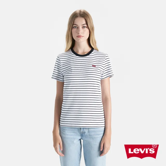 【LEVIS 官方旗艦】女款 舒適短袖 LOGO短袖 Tee  人氣新品 0019B-0003