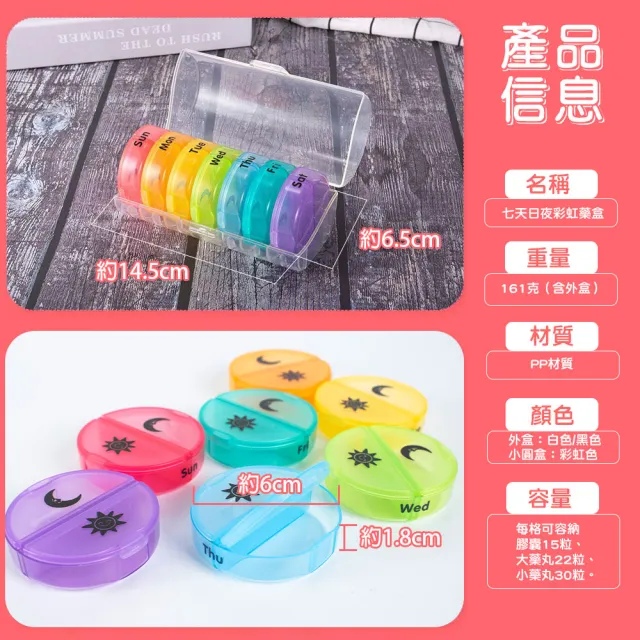 【QIDINA】4入-大容量14格7日藥物保健品藥品分裝藥盒-A(隨身藥盒 保健食品 密封藥盒 大藥盒 小藥盒)