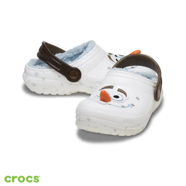 【Crocs官方直營】童鞋 冰雪奇緣歐樂暖棉經典大童克駱格 洞洞鞋(210234-90H)