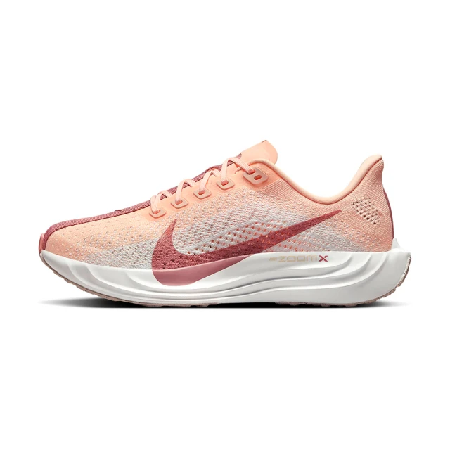 NIKE 耐吉 Pegasus Plus 女鞋 粉橘紅色 跑鞋 氣墊 運動 緩震 透氣 網布 慢跑鞋 FQ7261-800