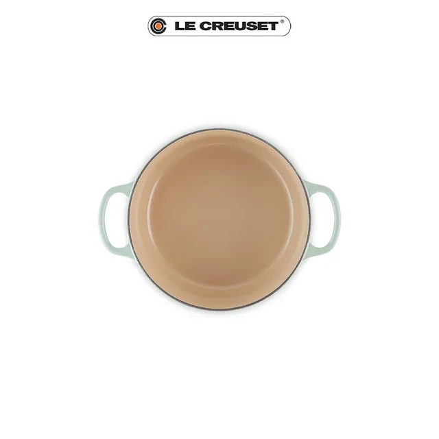 【Le Creuset】典藏琺瑯鑄鐵鍋圓鍋 20cm(薄荷綠-鋼頭)