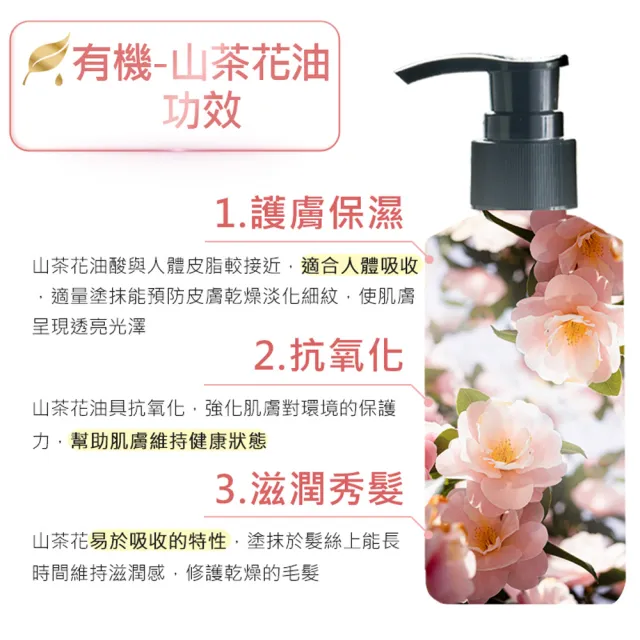 【ANDZEN 安得仁】ACO有機基底油160ml-山茶花油(按摩油保濕油)