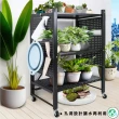 【ONE HOUSE】洛克免安裝攜帶式置物架 -60寬洞洞 36x60x81CM / 70寬 73x38x86CM 一般任選 _三層 1入(鐵架)
