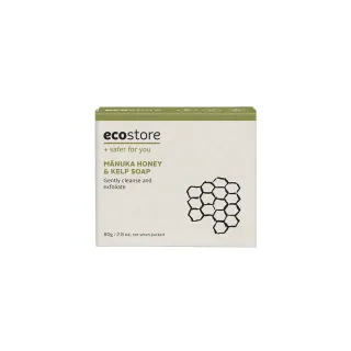 【ecostore 宜可誠】純淨香皂/香氛皂-麥蘆卡蜂蜜海藻80g(中乾性膚質/去角質/維他命E/無人工香精色素)