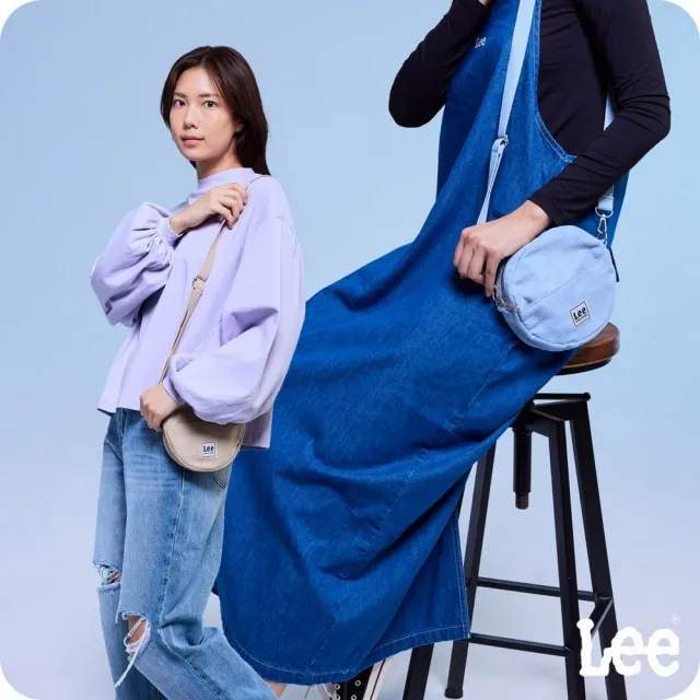 【Lee】男女同款 斜背包 / 燈心絨 織標LOGO 小圓包 小廢包 共2色(LB424006184/LB424006185)