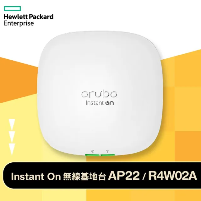 【Aruba】Aruba Instant On AP22 室內型AP+變壓器(R4W02A+WT-PS12V-AION-L)