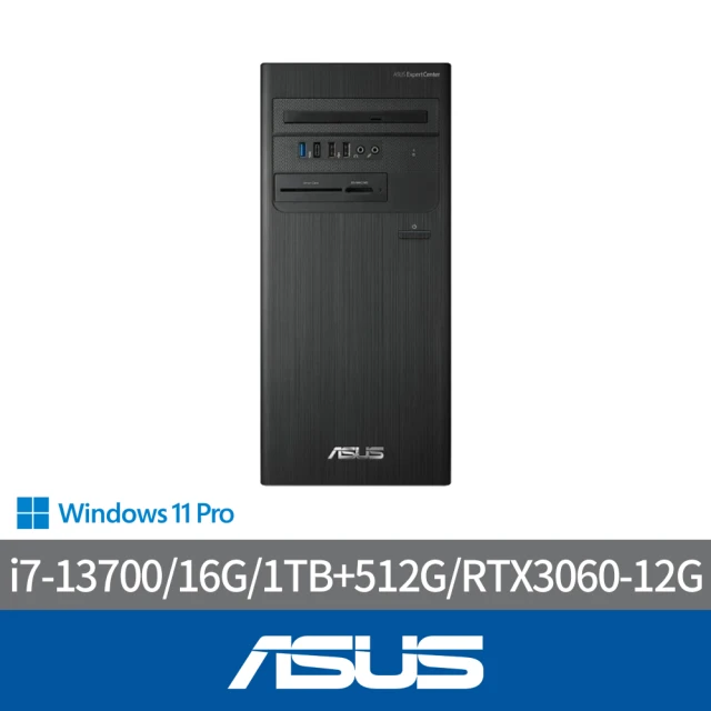 ASUS 華碩ASUS 華碩 i7十六核商用獨顯電腦(D700TE/i7-13700/16G/1TB+512G/RTX3060-12G/WIN11P)