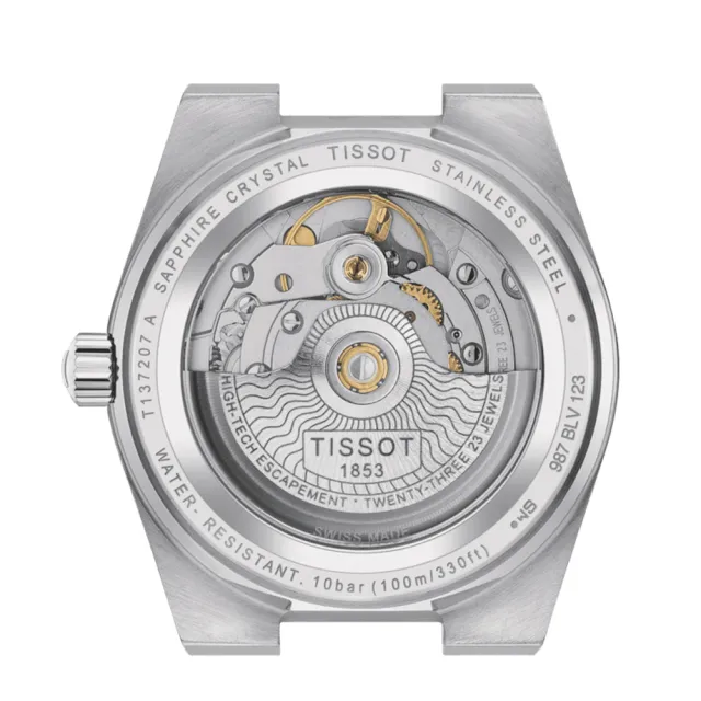 【TISSOT 天梭】PRX 機械錶 送禮推薦-35mm綠(T1372071109101)