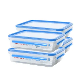 【Tefal 特福】無縫膠圈防漏PP保鮮盒-1.2L(4入組)