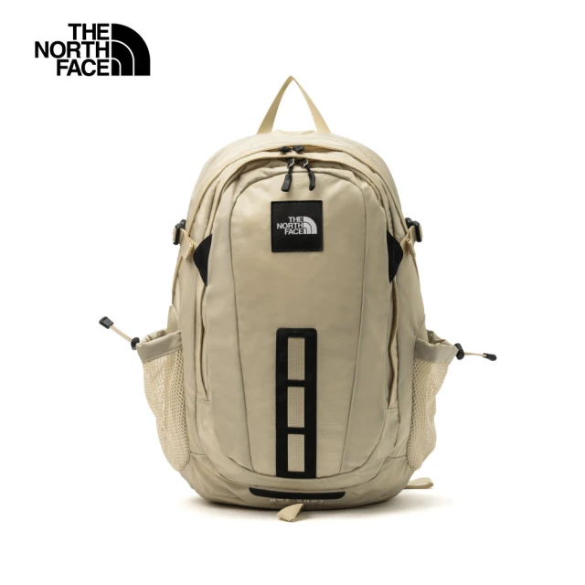 The North Face 北面男女款卡其色多隔層舒適背負後背包｜3KYJ4D5