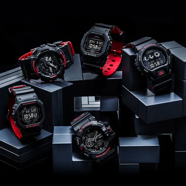 【CASIO 卡西歐】G-SHOCK 街頭時尚電子錶 禮物 開學(DW-5600HR-1/速)