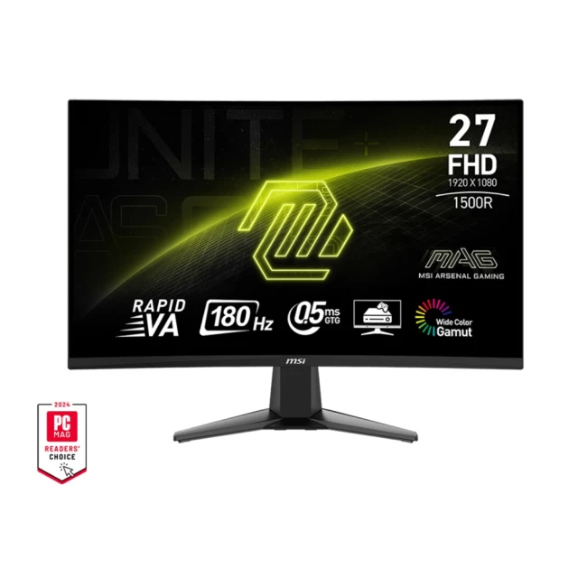 MSI 微星 MAG 27C6F 27型 VA FHD 180Hz 曲面電競螢幕(0.5ms/Adaptive-Sync/1500R)