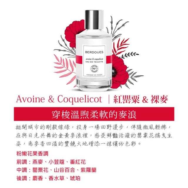 【Berdoues 1902】摩登雅致 紅罌粟&祼麥淡香水100ml(專櫃公司貨)