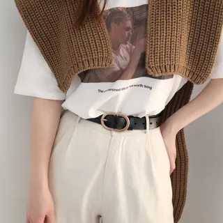【LEEHER】女生/復古皮帶/韓國皮帶/針扣皮帶/真皮腰帶/頭層牛皮帶/女褲帶/金扣皮帶/寬皮帶