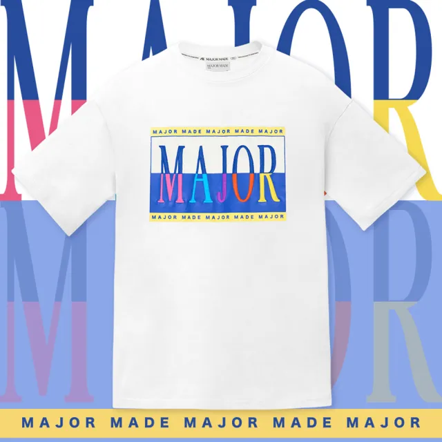 【MAJOR MADE】彩色水平切MAJOR短T(短袖上衣/大學T/字母T)